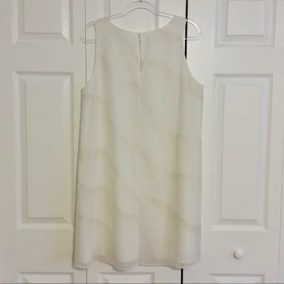 BCBG Whisper White/Golden Dress sz L - Picture 4 of 14